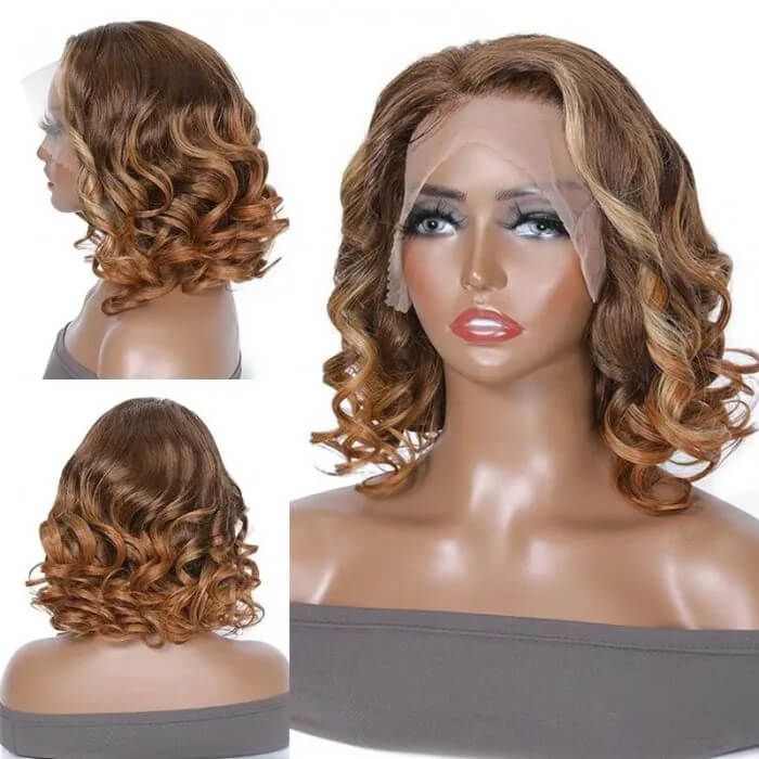 medium brown lace front wig