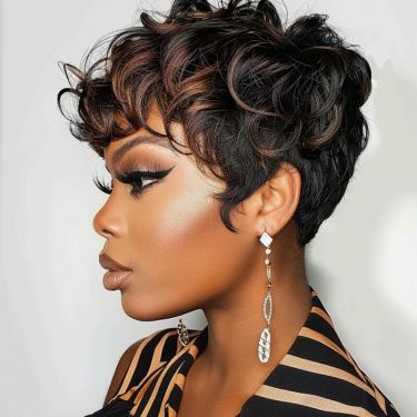 Short Wigs For Black Women Glueless Lace Front Wigs Pixie Cut Wigs Human Hair