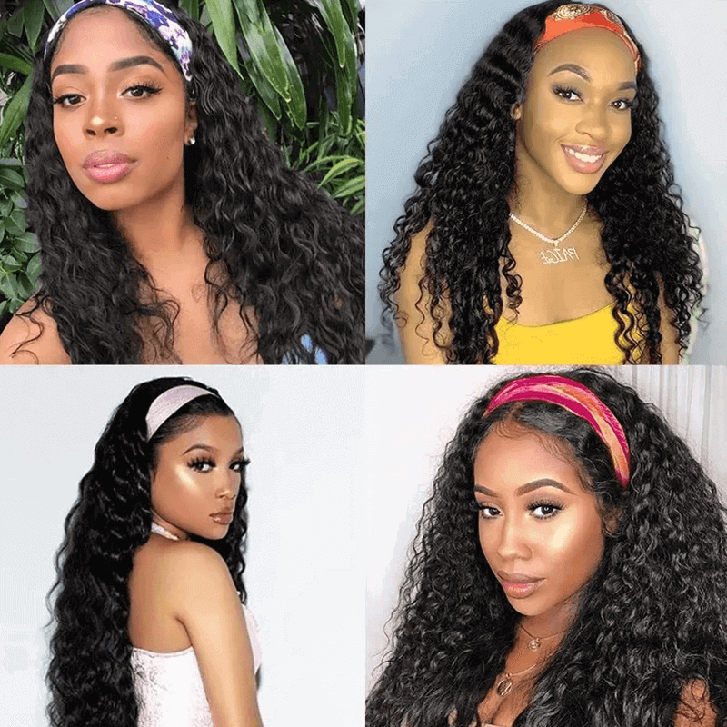 Cheap Human Hair Headband Wigs