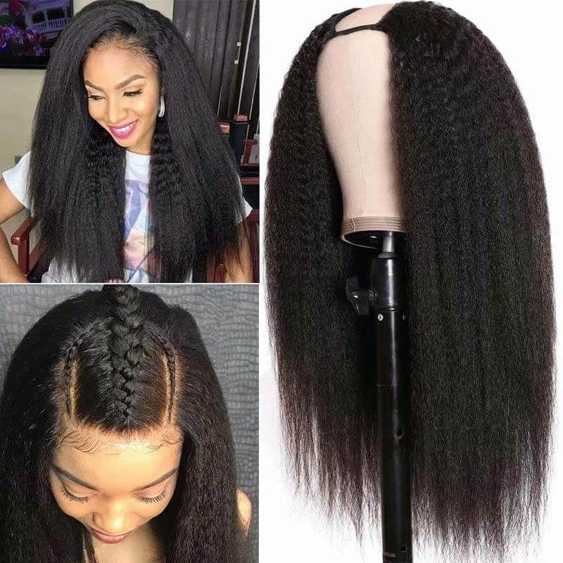 Kinky Straight U Part Bob Wig For Black Women