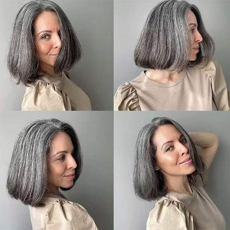 How to Choose Between Straight and Curly Grey Wigs for Women?